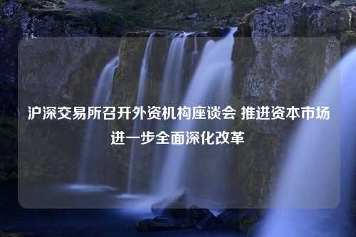 滬深交易所召開外資機構(gòu)座談會 推進資本市場進一步全面深化改革