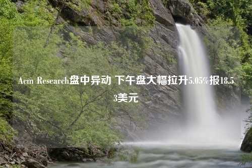 Acm Research盤中異動 下午盤大幅拉升5.05%報18.53美元