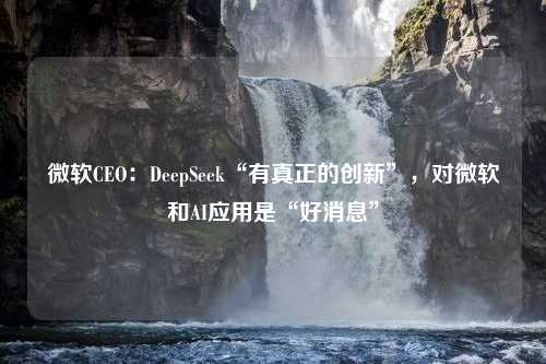 微軟CEO：DeepSeek“有真正的創(chuàng)新”，對微軟和AI應(yīng)用是“好消息”