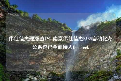 偉仕佳杰現(xiàn)漲逾12% 南京偉仕佳杰SAAS自動化辦公系統(tǒng)已全面接入Deepseek